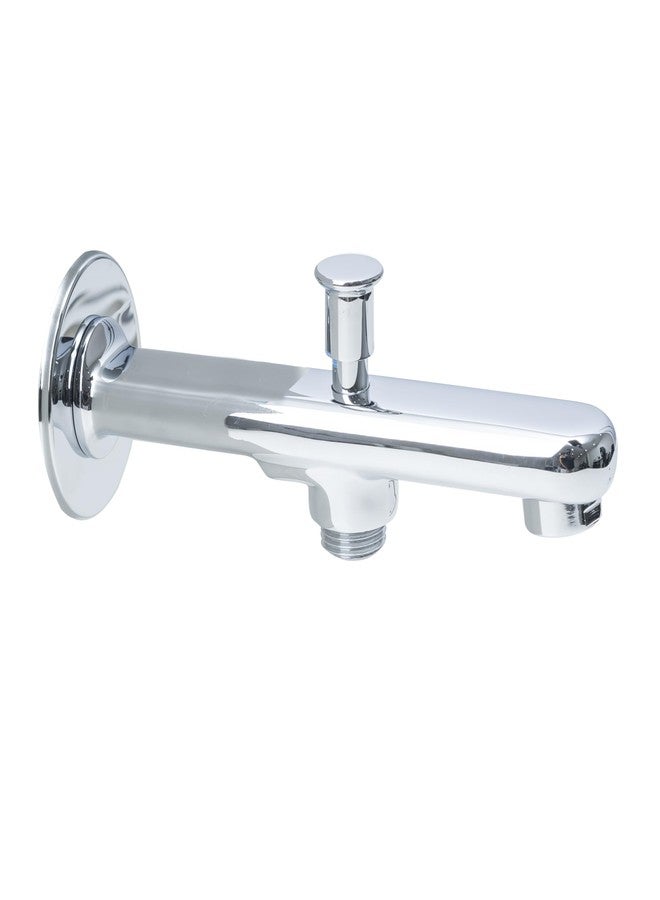 PARRYWARE OVALO Series Wall Mount Bath TUB SPOUT with Button (Chrome) | with Wall Flange, Provison for Hand Shower | Spout for Bathrub, Shower Area, Bathroom/Toilet | T5528A1 - Image 3